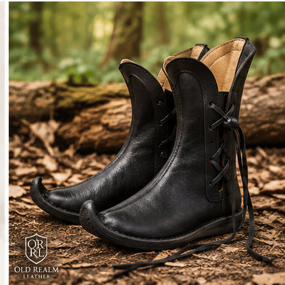 Ren Faire Shoes - Handmade Medieval Leather Boots
