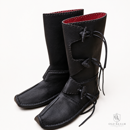 Black Medieval Boots for LARP & Cosplay