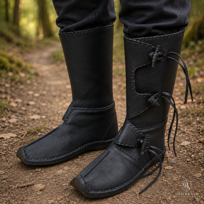 Black Medieval Boots for LARP & Cosplay