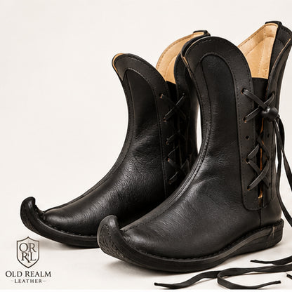 Ren Faire Shoes - Handmade Medieval Leather Boots