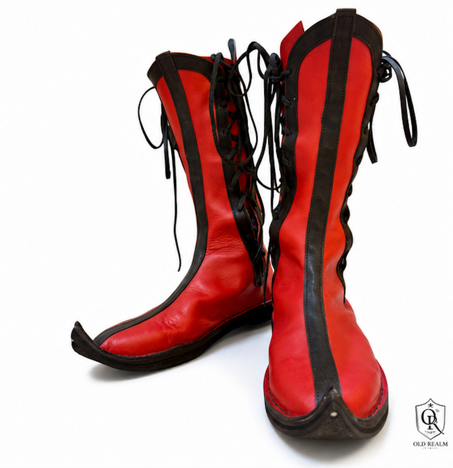 Handgefertigte mittelalterliche Lederstiefel für LARP & Reenactment