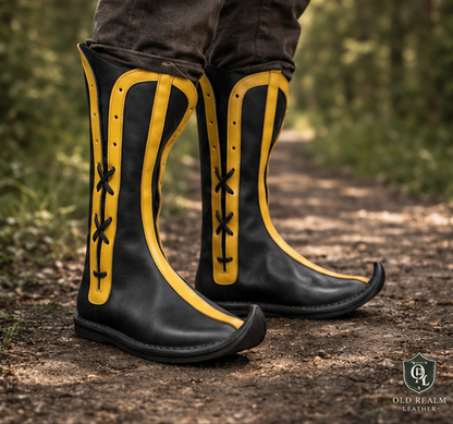 Renaissance Faire Boots Handmade in Leather