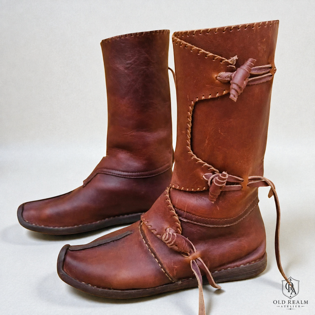 Medieval leather boots