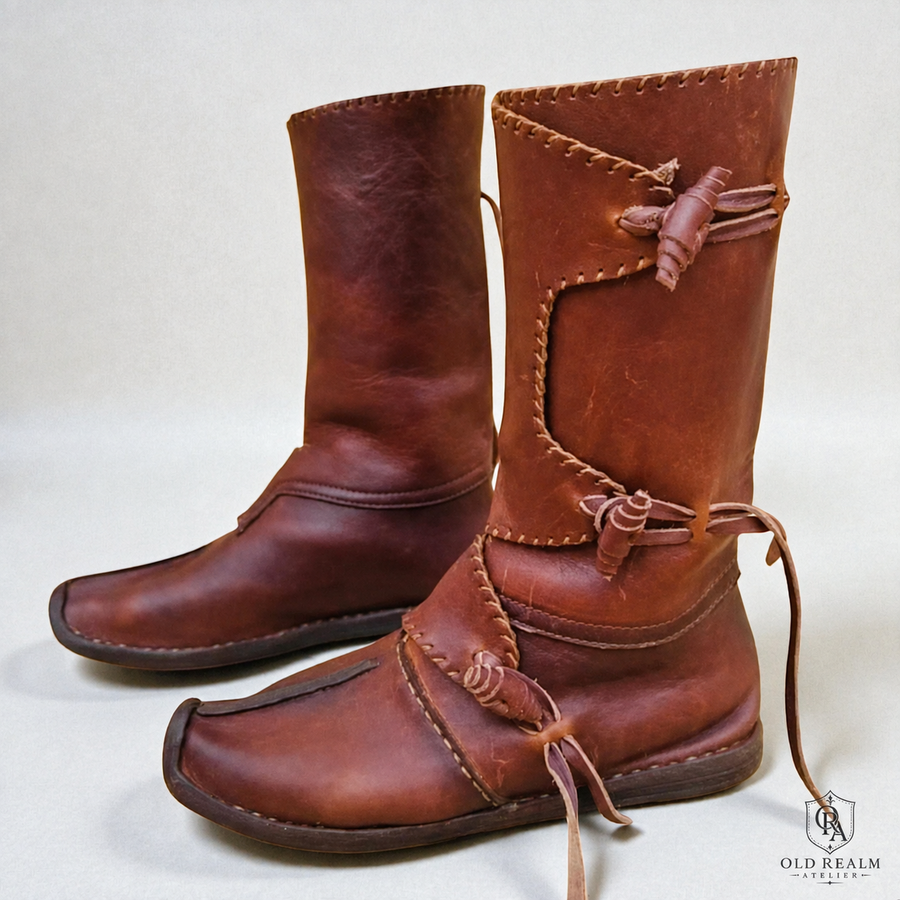 Medieval leather boots