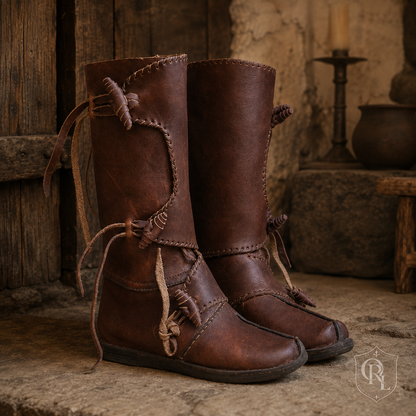 Handmade Medieval Leather Boots for LARP & Renaissance Fairs